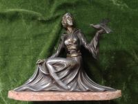 Figur Art Deco Dame Frau Antik Rarität Vogel Artdeco Sachsen-Anhalt - Lutherstadt Wittenberg Vorschau