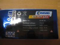 Conrad Energy LiPo Pack 11,1V / 1200mAh Herzogtum Lauenburg - Geesthacht Vorschau