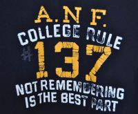 Abercrombie & Fitch Humor Tee T-Shirt College Rule #137 S Stuttgart - Degerloch Vorschau