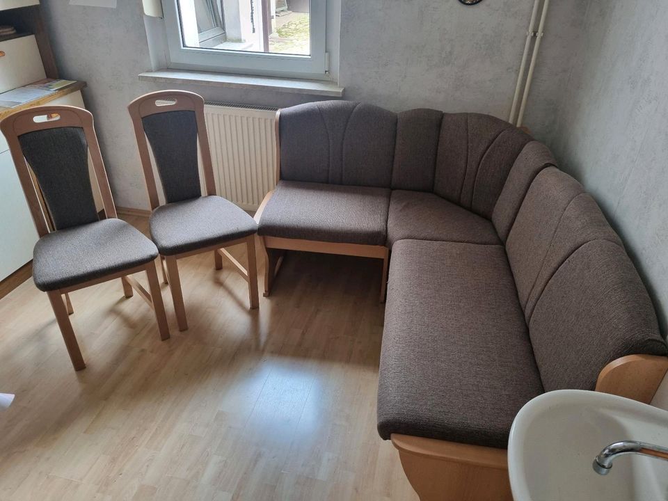 Sitzgarnitur Eckbank Stühle Kücheneinrichtung Sitzecke Buche in Bad Sulza