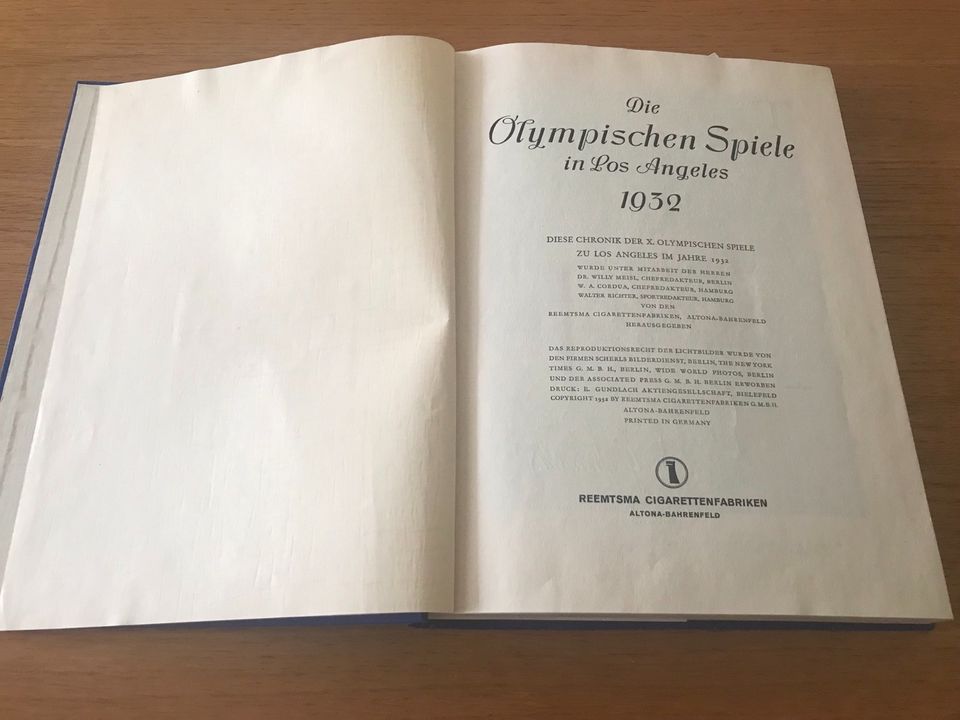 Sammelbilderalbum Buch Olympische Spiele 1932 Los Angeles in Dinkelsbuehl