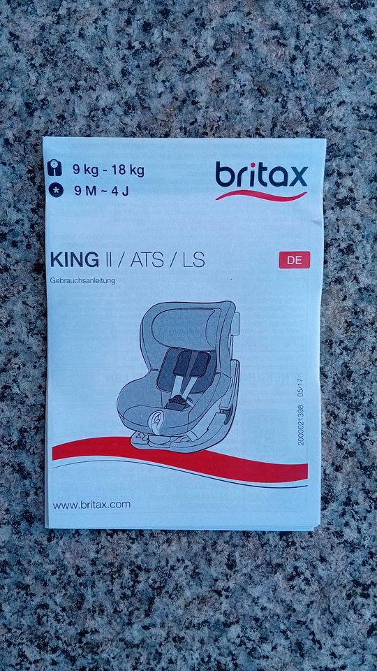 Kindersitz Britax Römer King 2, ohne Isofix in Flieden