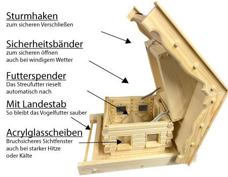 Futterhaus mit Silo, Vogelhaus, Vogelhäuser, Futterspender in Norderstedt