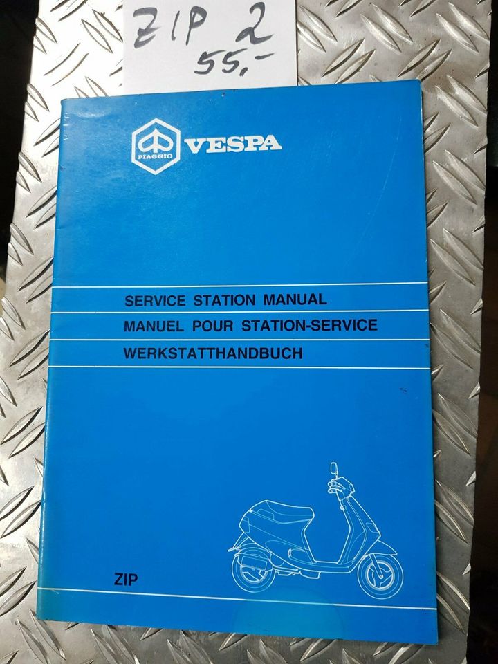 ZIP von 1992; original Piaggio Werkstatthandbuch; gebraucht in Viersen