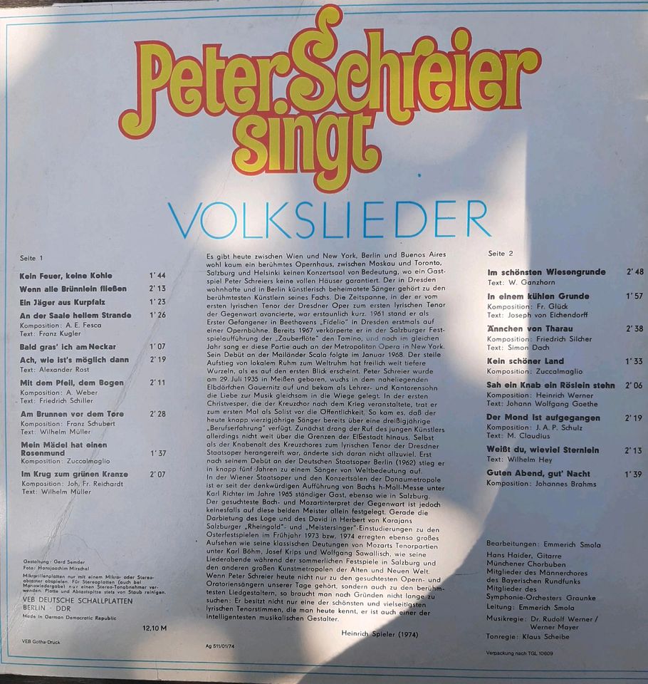 10 verschiedene LP - Schallplatten in Finsterwalde