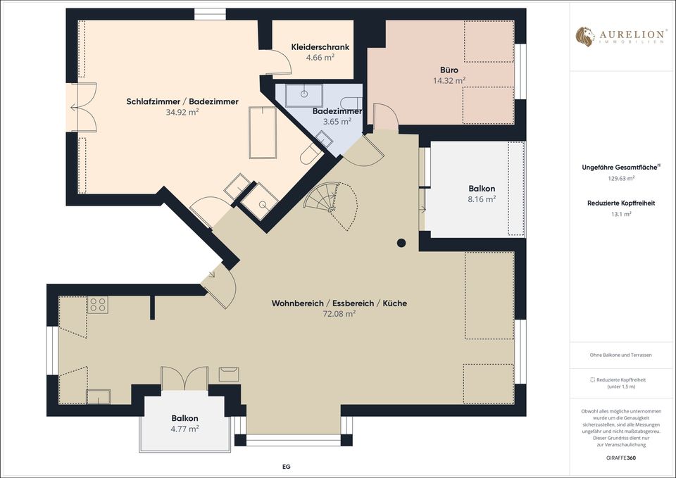 Chic und Komfort: Elegante Maisonettewohnung mit Panoramablick und zeitgenössischem Flair in Glattbach Unterfr.