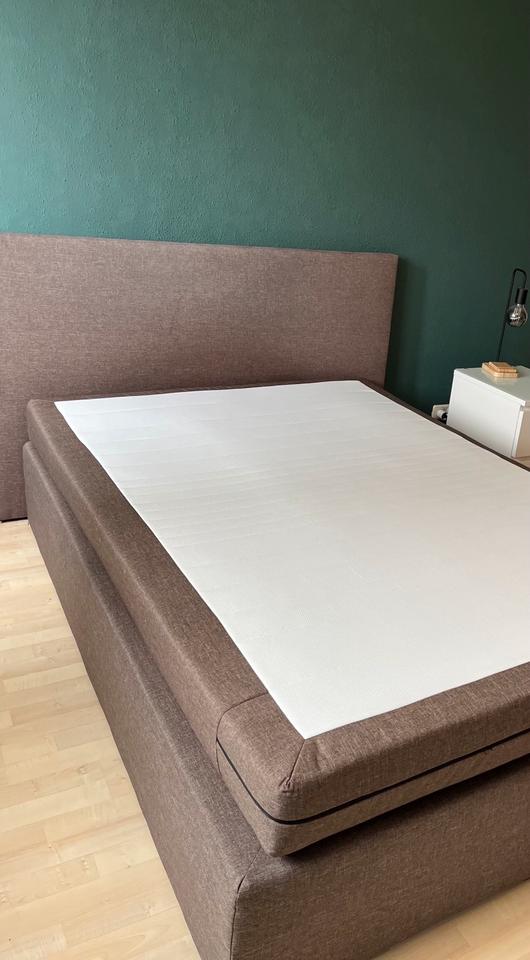 Boxspringbett 140x200 cm in Braun/Grau – sehr guter Zustand in Erlangen