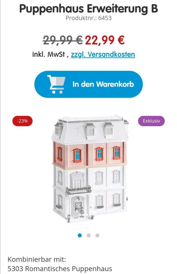 Suche Playmobil Erweiterung Etage 6453 und Treppe Dollhouse in Bad Salzungen