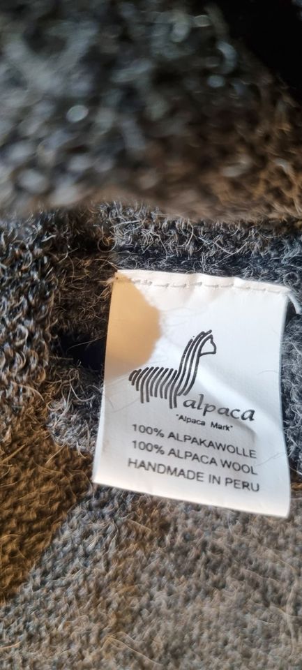 TOP DAMEN ALPAKA Poncho in Anthrazit Einheitsgröße /Ideal M+S in Schriesheim