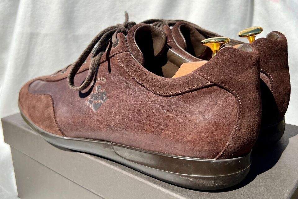 Lederschnürschuhe Bally Moka Calf Suede Braun Gr. 47 Neu! in Aschaffenburg