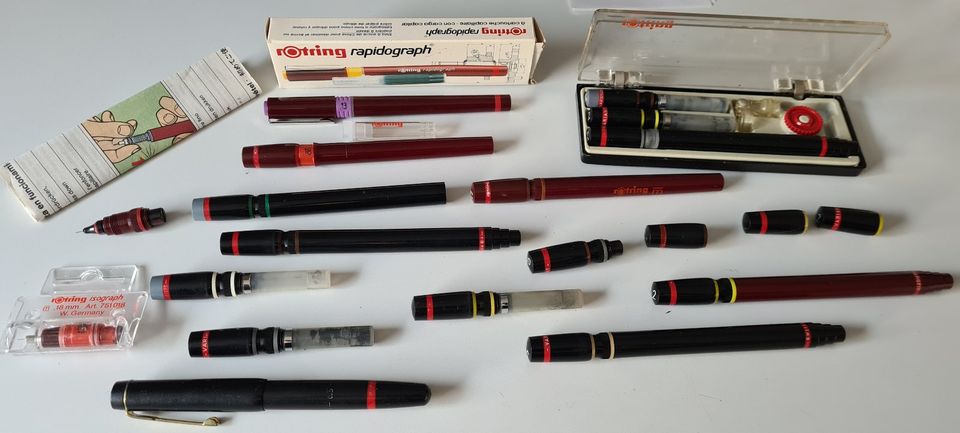 Rotring Tuschefüller micronorm rapidograph isograph Konvolut in Dortmund