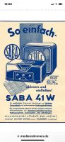 SABA 41W , sehr altes Radio ca. 1932 Nordrhein-Westfalen - Heek Vorschau