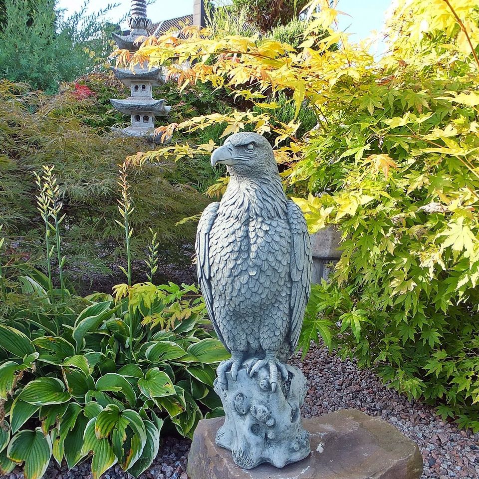 Steinfigur Adler Greifvogel Raubvogel Außenbereich Garten Dekorat in Korschenbroich