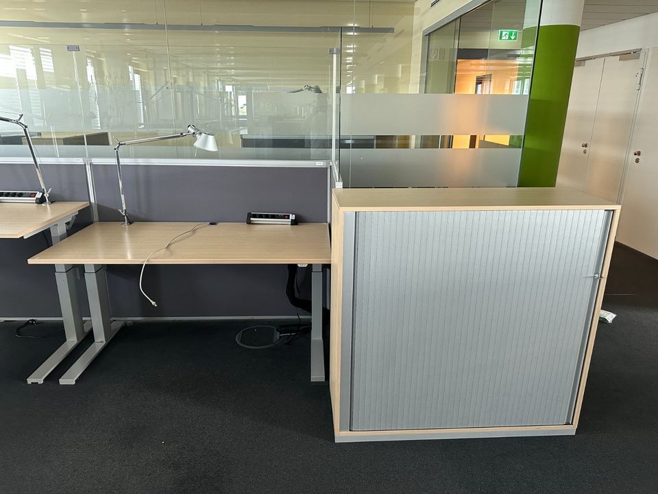 ❗️180x Arbeitsplatz Steelcase Ahorn Silber/ Büro SET/ Aktenschrank/ Rollcontainer/ Bürospind/ elektrisch Höhenverstellbare Schreibtische/ hydraulische Schreibtische/ Stehtische/ Wertfachschrank/ Büro in Linden