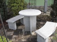 Sitzgarnitur Sitzgruppe Gartengarnitur Granit rund Bayern - Triftern Vorschau