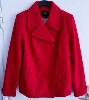 H&M Premium Caban Jacke Kurzmantel Rot Wolle Viskose Chic 40 L München - Au-Haidhausen Vorschau
