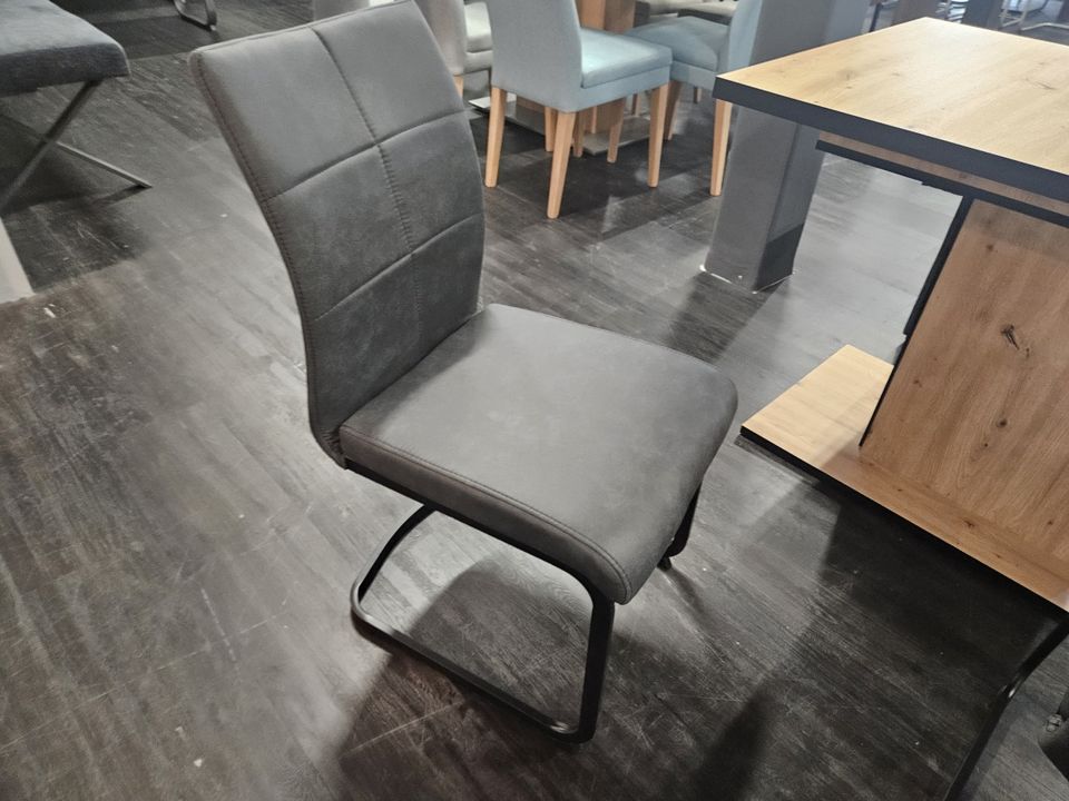 Neu ANGEBOT Stuhl Freischwinger Stühle vintage anthrazit schwarz in Bocholt