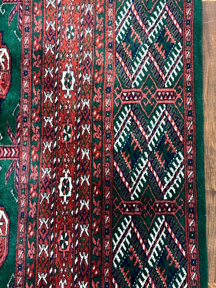 GROSSER TURKMEN TEPPICH AUS WOLLE HANDGEKNÜPFT ORIENTTEPPICH 380x210cm - Versand möglich 59 Euro - Wir sind für Sie da lokal in 86830 Schwabmünchen oder online ARTHOME24 in Schwabmünchen