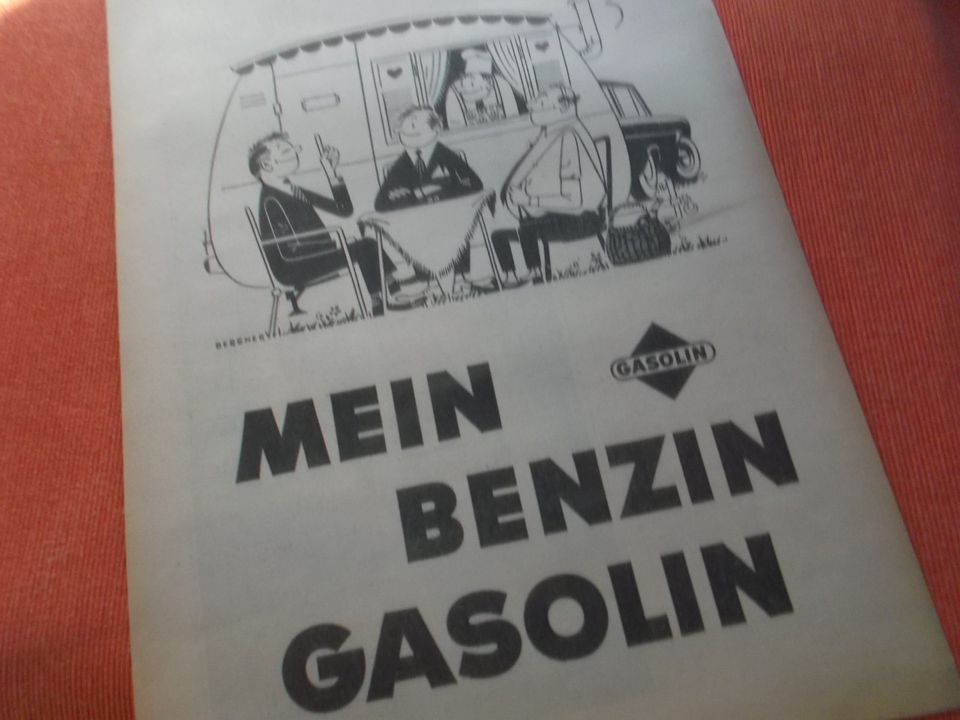 +++ GASOLIN +++ BENZIN WERBUNG 60er JAHRE von 1963 in Koblenz