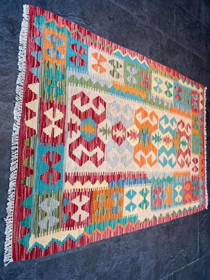 Afghan Kelim 140x98 Kilim Teppich Handarbeit rug wolle geometrie in Berlin