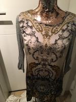 Shirt Bluse Lang Satin Grau Perlen Muster Nordrhein-Westfalen - Borken Vorschau