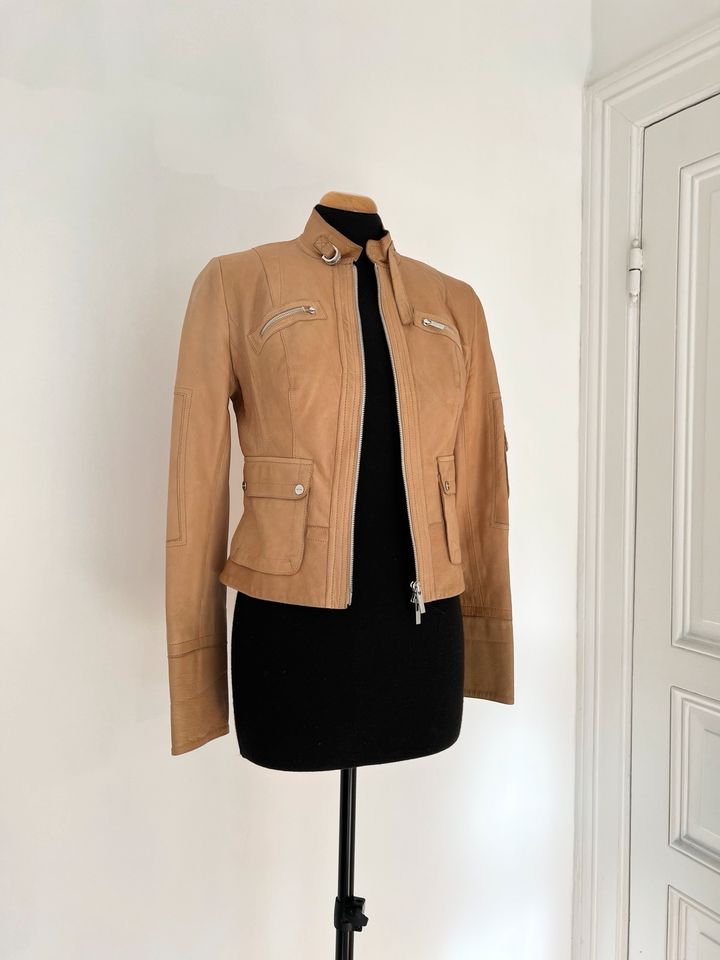 Karen Millen Lederjacke Cognac 36 38 biker Echtleder s m in Hamburg