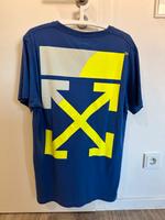 Off White T-Shirt L Virgil Abloh blue neon Bayern - Kulmbach Vorschau