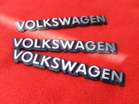 ALTE verchromte schwarze VW VOLKSWAGEN Emblem Logo Schriftzug Niedersachsen - Hanstedt Vorschau