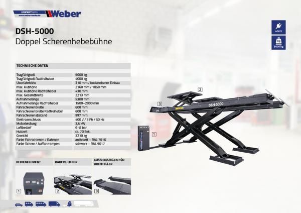 Scherenhebebühne für Achsvermessung Weber Expert Serie DSH-5000 in Wenden