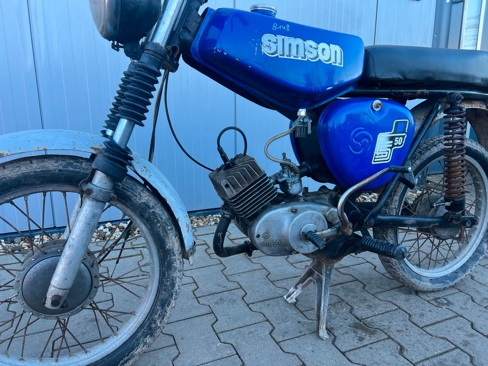 Simson S50B S50 1975 3-Gang Moped Mofa Roller B147 in Osterweddingen