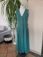 Tuzzi Vintage Leinenkleid Maxikleid Petrol Knöpfe V-Ausschnitt S Nordrhein-Westfalen - Uedem Vorschau