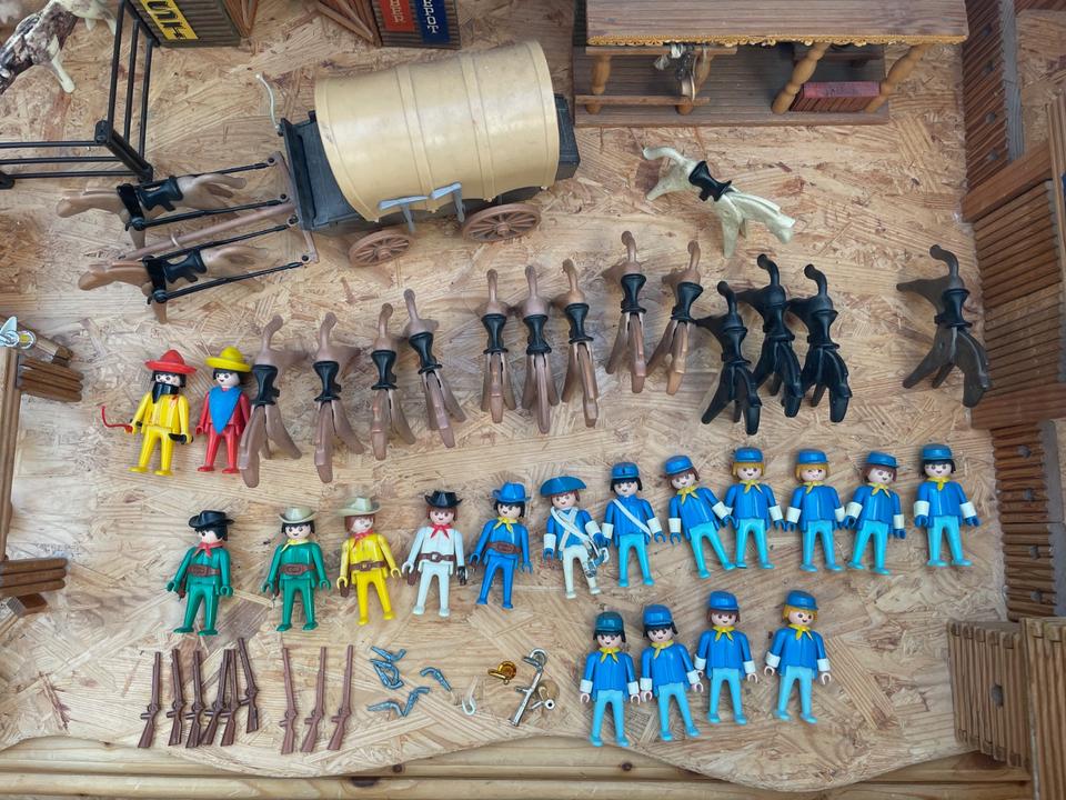 PLAYMOBIL 80er Western Fort Ranch Cowboy Farmer Nordstaatler in Naunhof