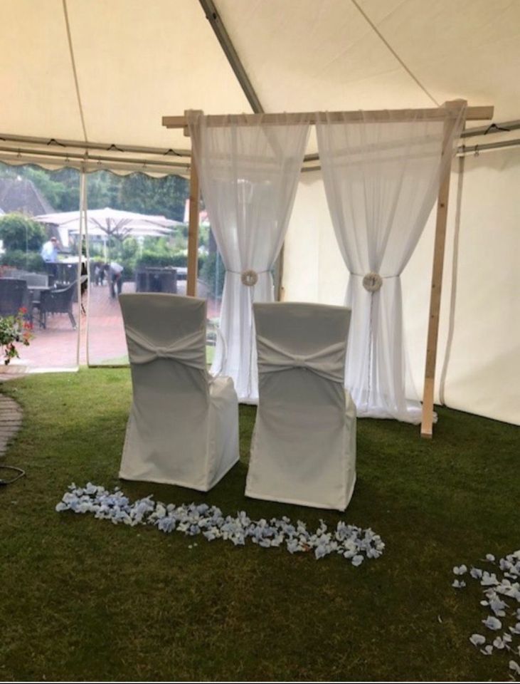 Fotoecke Traubogen Holz Gestell Hochzeit mieten leihen in Osnabrück