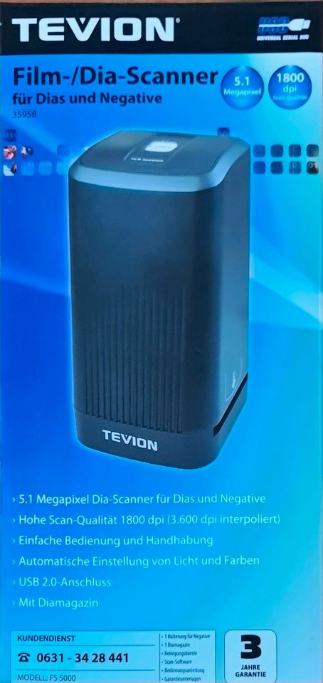 Tevion FS5000 Dia-Scanner Filmscanner Diascanner Converter Dias in Bayern -  Kempten | eBay Kleinanzeigen ist jetzt Kleinanzeigen