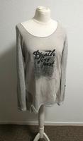 TREDY ♡ Sweatshirt Pullover grau 40 Leder Pailletten Lagenlook Rheinland-Pfalz - Mainz Vorschau