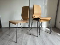 6x Stühle Stapelbar Holz Chrome Esstisch Büro Küche Berlin - Charlottenburg Vorschau