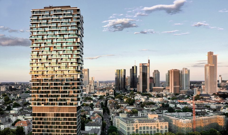 Neubau! Luxuriöse möblierte Skyline-Wohnung über Melia Hotel (WESTEND)- MESSE Frankfurt in Frankfurt am Main