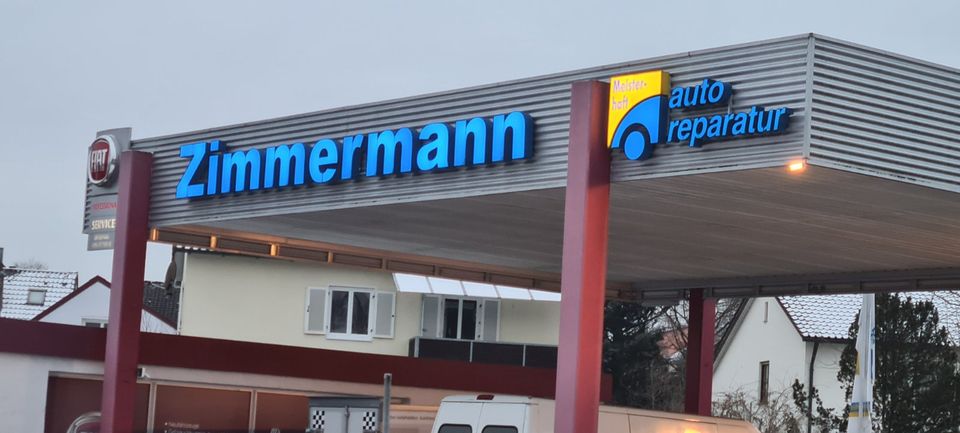 Leuchtschrift Schriftzug 3D LED Buchstaben Zimmermann leuchtend in Bayern  - Geisenhausen