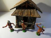 DDR Indianer Hütte Holzhütte Wigwam mit Strohdach Bayer Ari Hopf Sachsen - Meerane Vorschau