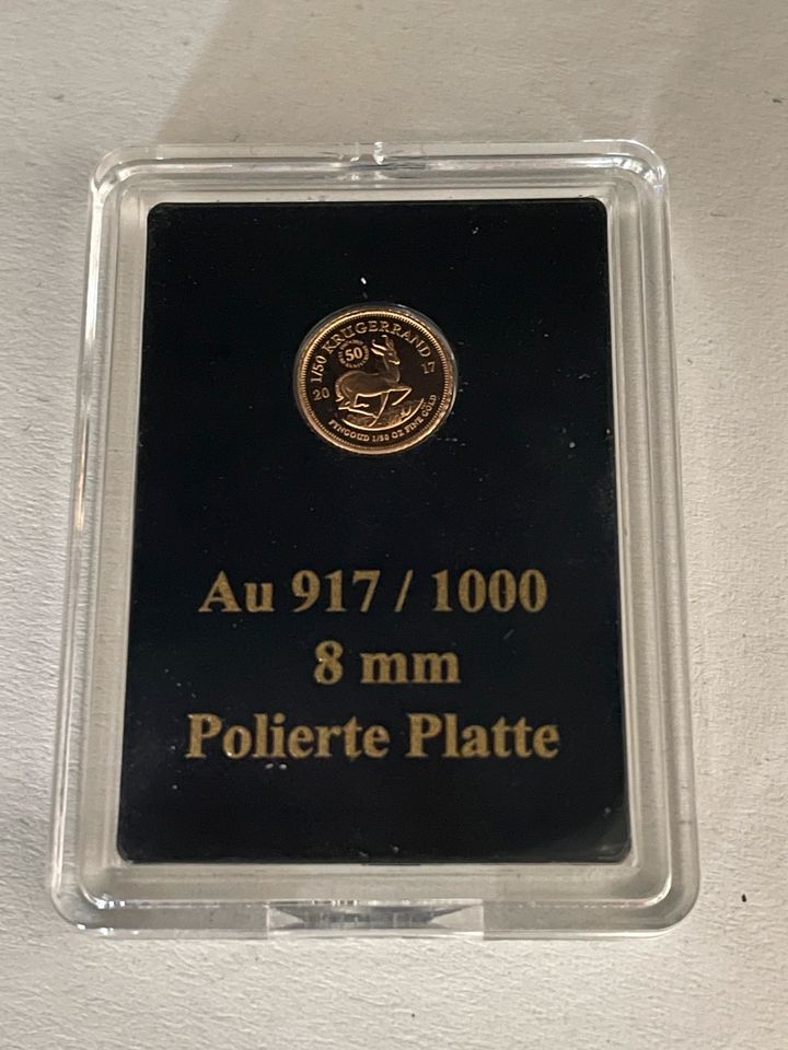 Münze Krügerrand 1/50 Oz Gold PP - limitierte 50 Jahre Version in Sömmerda