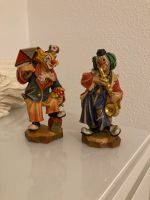 2 Clown Figuren Holz Schnitzerei Toni Baur Oberammergau Bayern - Augsburg Vorschau