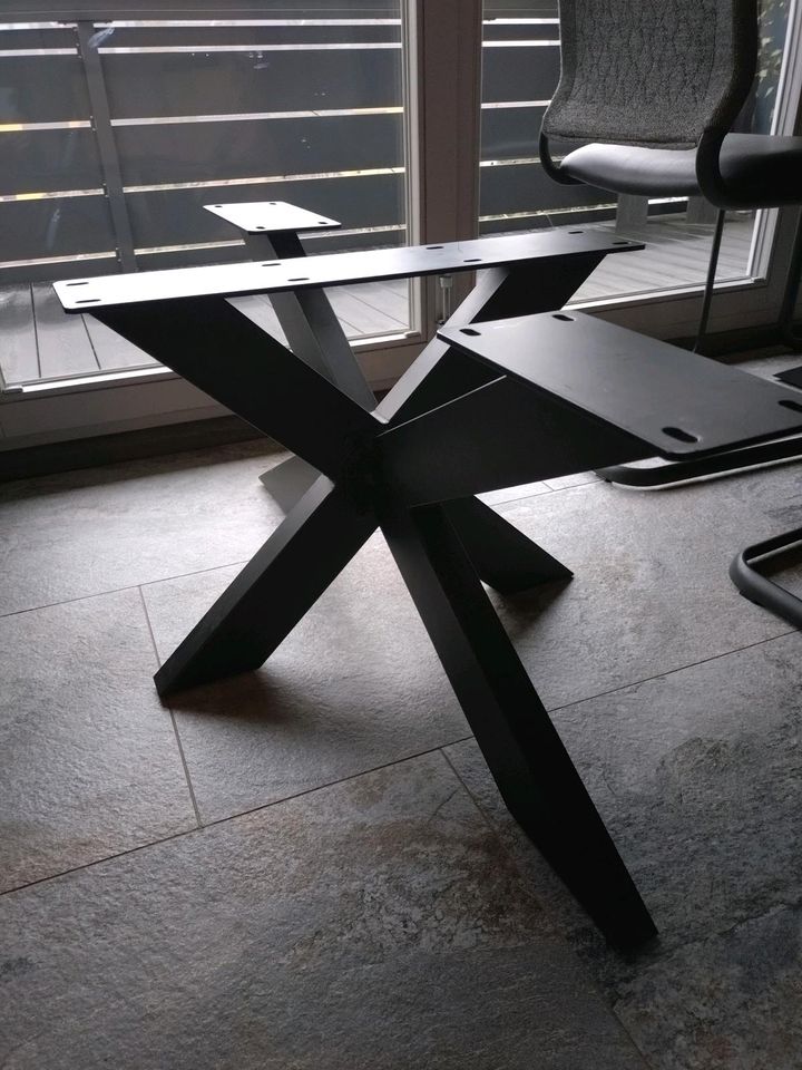 Tischgestell Spider für Couchtisch Metall, schwarz, zerlegbar, in Zwoenitz