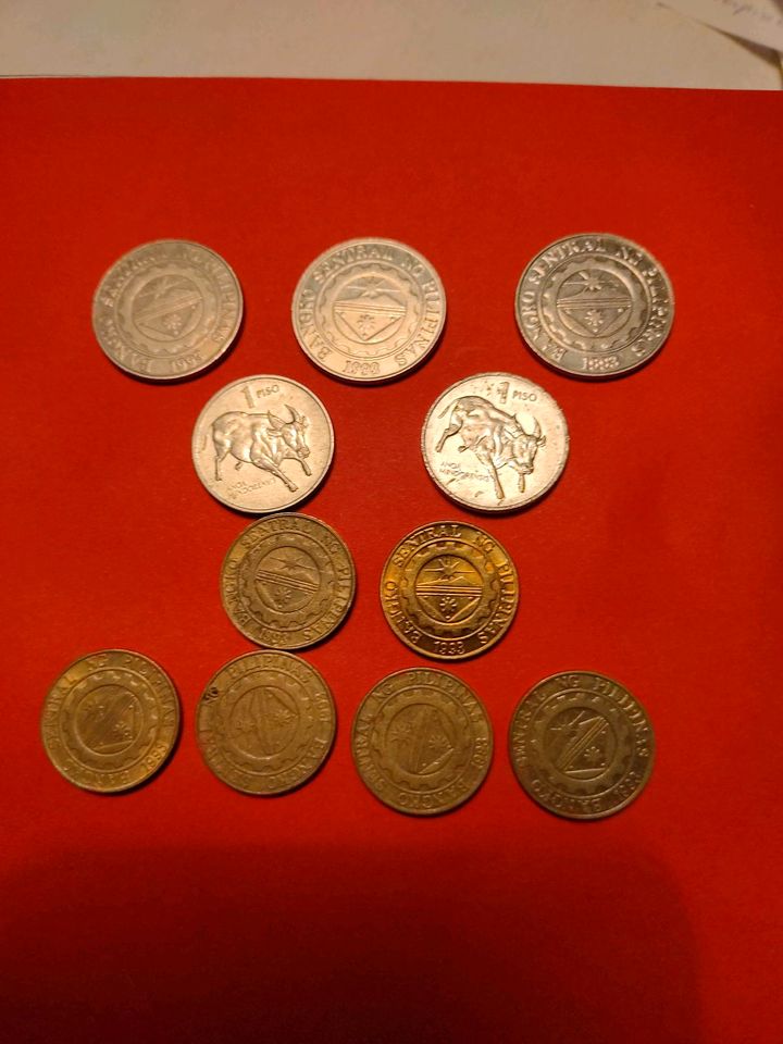 Münzen von den Philippinen, 25 Sentimo, 1 Piso in Rietz-Neuendorf