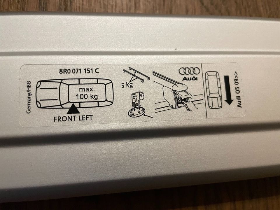 Dachreling / Dachträger Audi Q5 * neu * Teil-Nr. 8RO 071 151 C in Wittlich