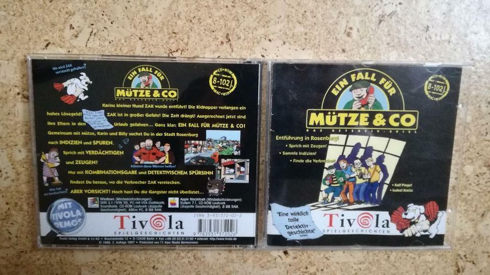 Mütze & Co, Detektiv-PC-Spiel, CD-Rom, ab Altersklasse ab 8 Jahre in Verl