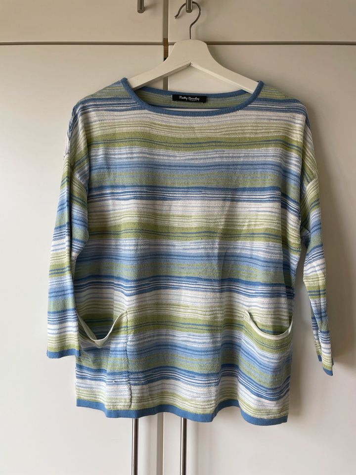 Betty Barclay Shirt Sommer Pullover blau grün weiß Streifen 40 in Goch