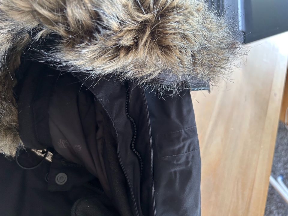 Jack Wolfskin Damen Parka, Winterjacke, Teddy, schwarz, M in Poxdorf