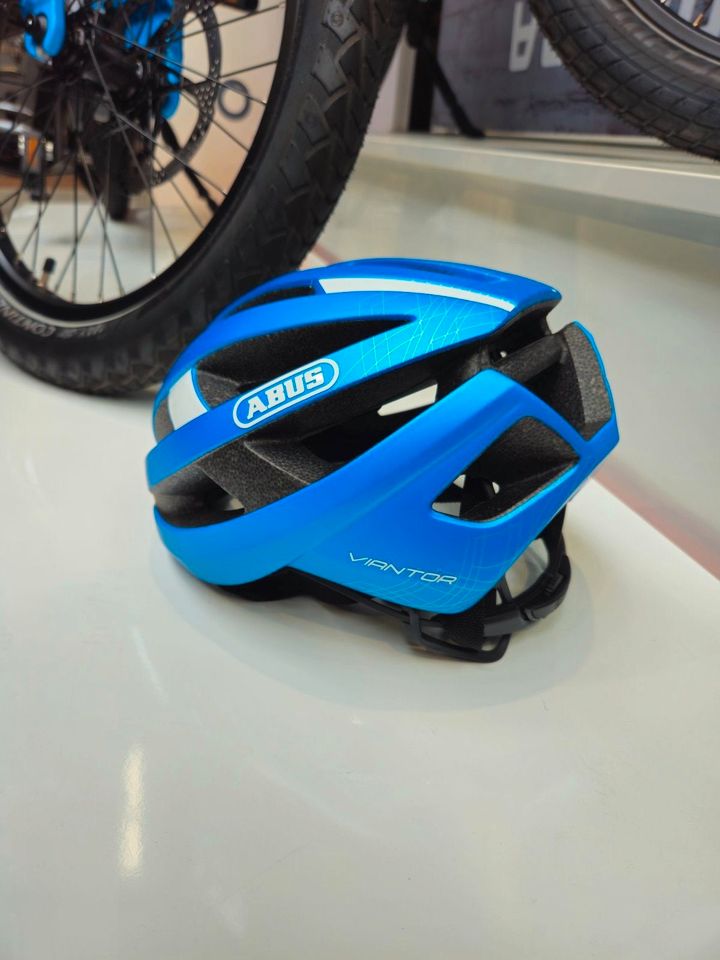 Abus Viantor Fahrrad Helm ,Steel Blau , in M - Neu ! in Kamen