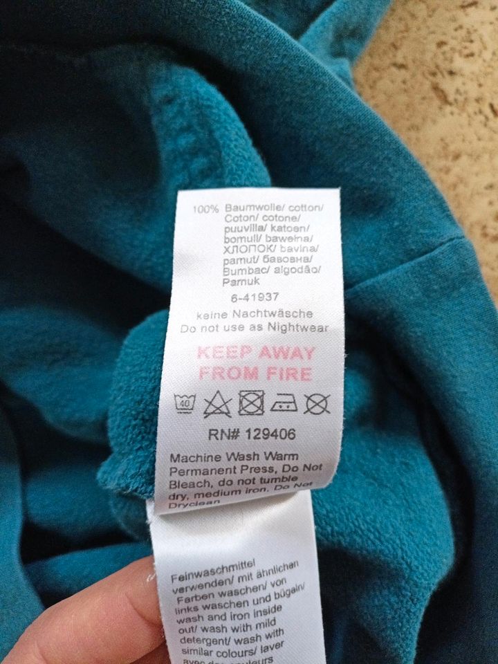 Kapuzenpullover türkis Größe 128/134 Bonprix in Solms