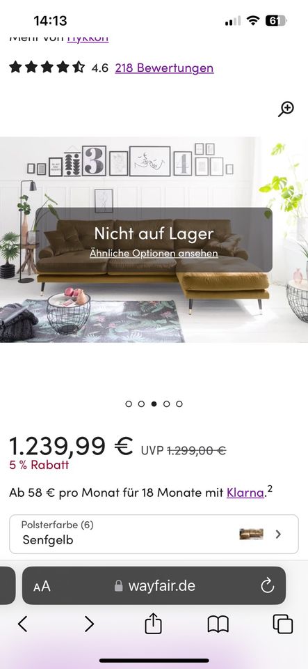 Couch (Ecksofa) von Wayfair in Köln